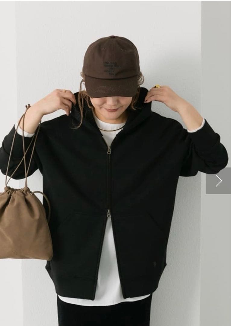 pual ce cin☆ダンボールWジップアップパーカー ブラック