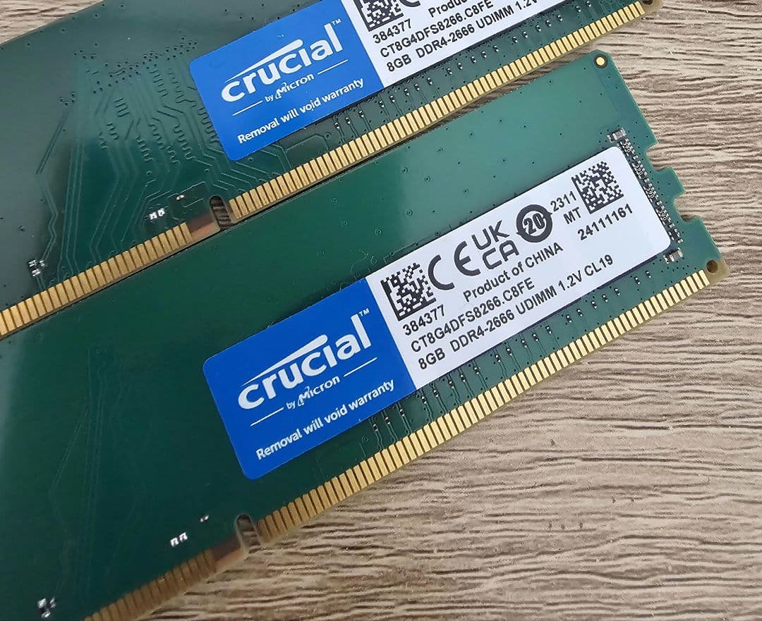 crucial DDR4 2666 8GB ×2 計 16GB