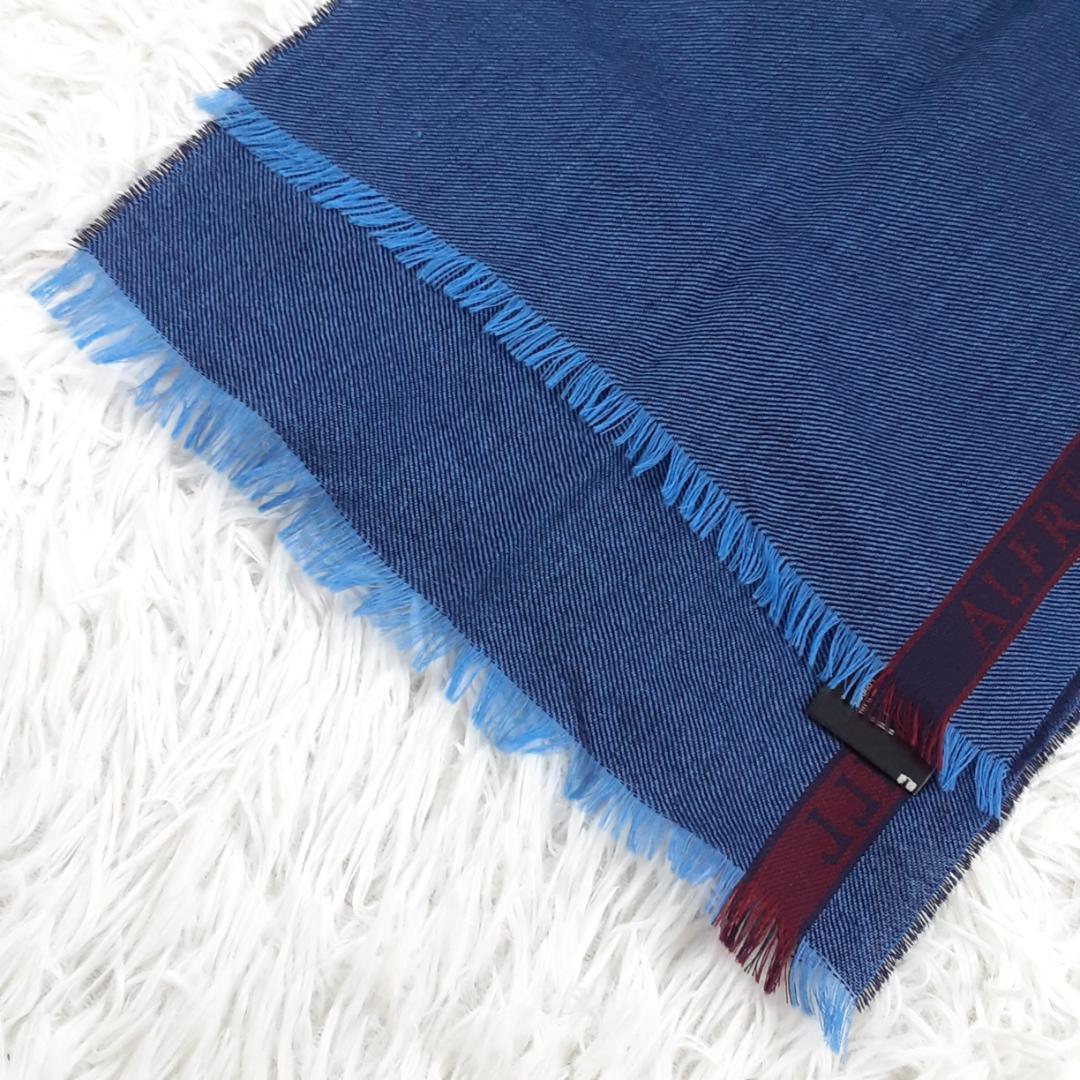 美品◎Dunhill ダンヒル ストールマフラー3本セット まとめ 黒 紺 水色