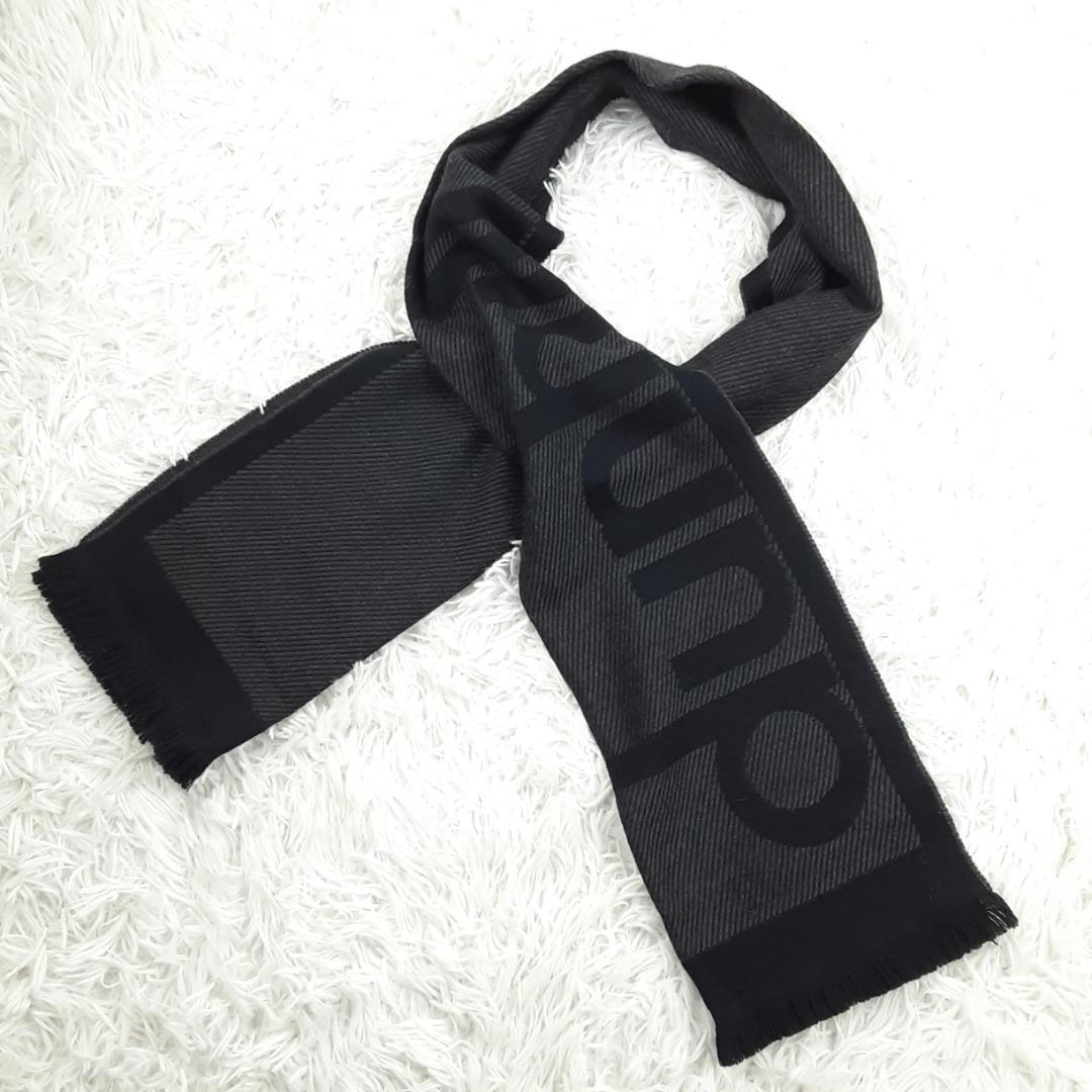 美品◎Dunhill ダンヒル ストールマフラー3本セット まとめ 黒 紺 水色