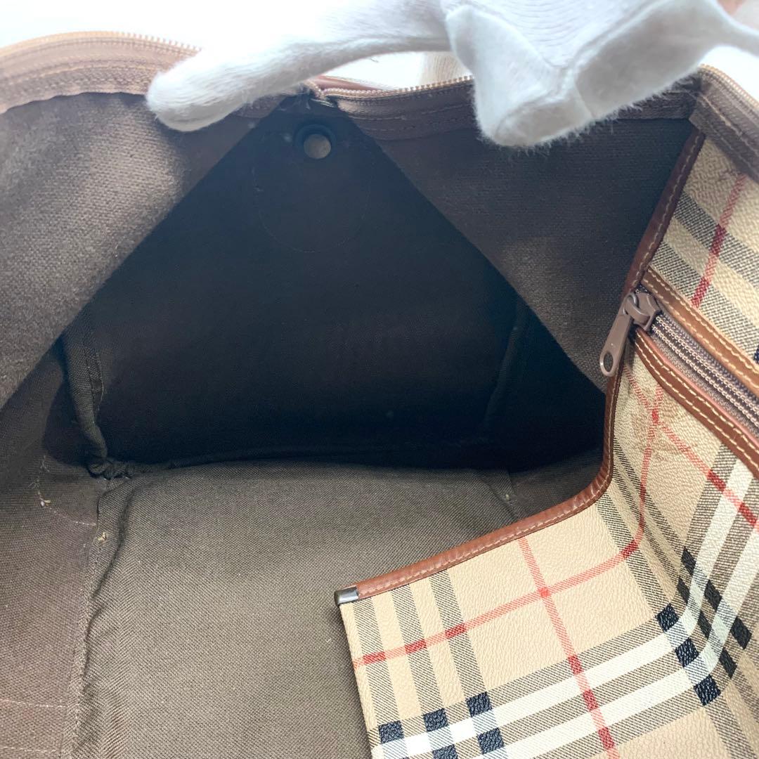 バーバリー ボストンバッグ ノバチェック シャドーホース 2way PVC