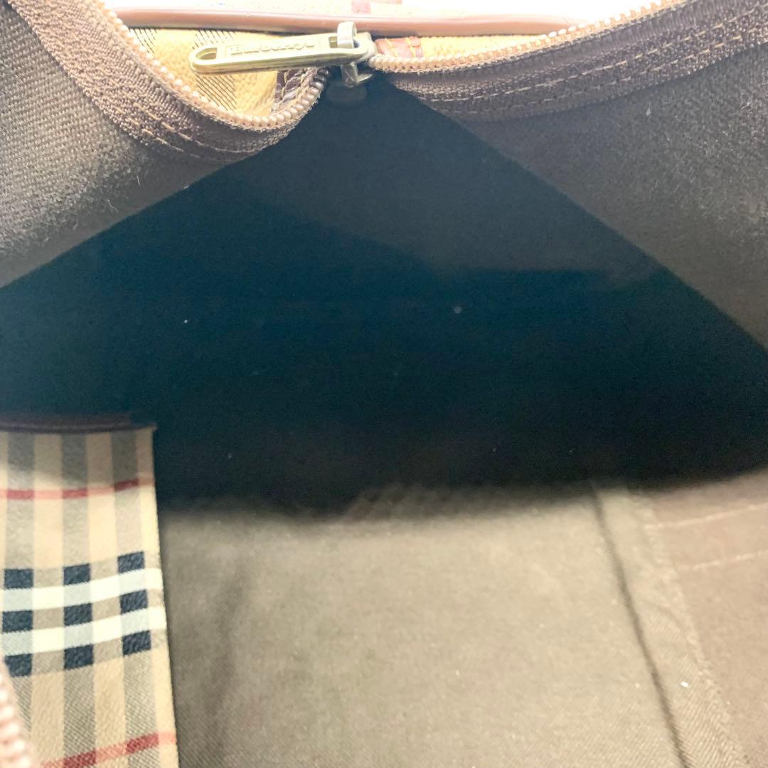 バーバリー ボストンバッグ ノバチェック シャドーホース 2way PVC