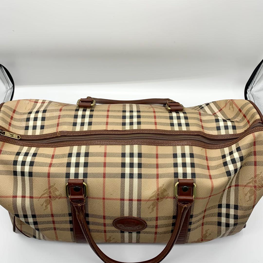 バーバリー ボストンバッグ ノバチェック シャドーホース 2way PVC
