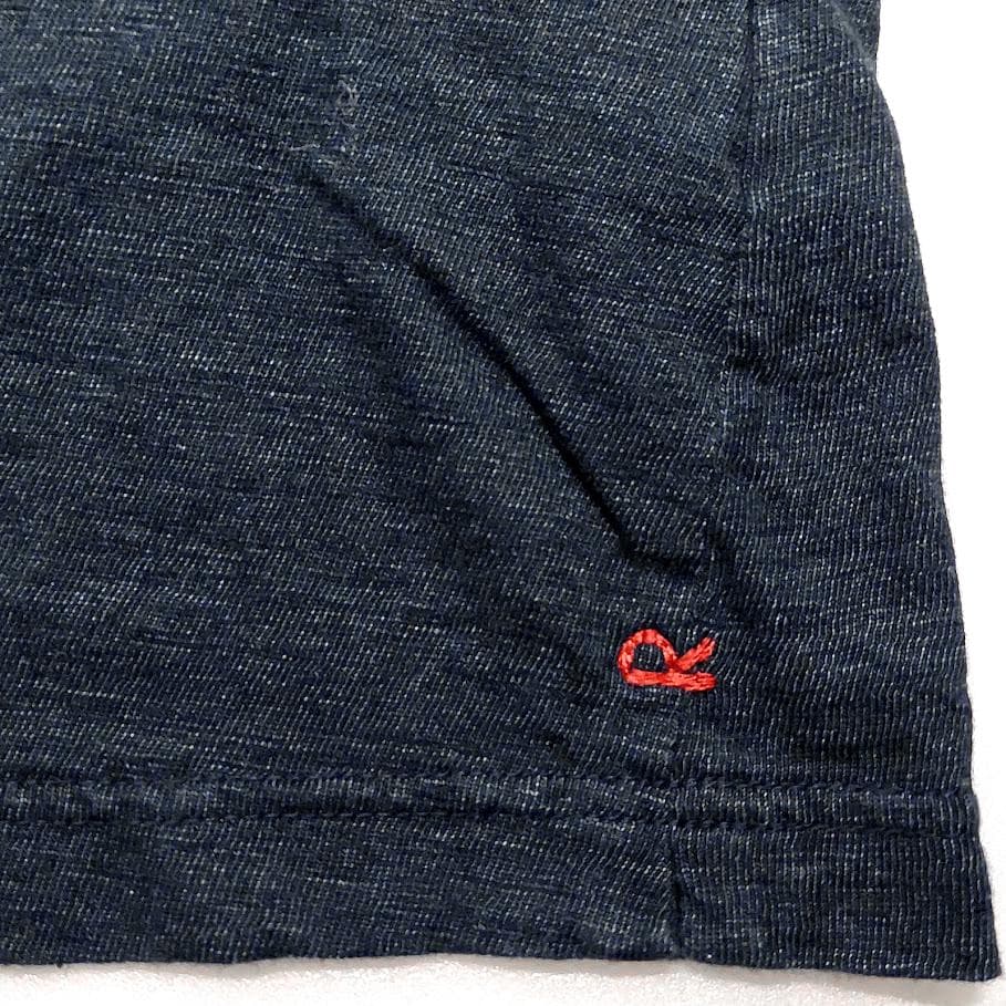 45R✨45rpm 度詰天竺の908 インディゴ 藍染 R刺繍 ポロシャツ