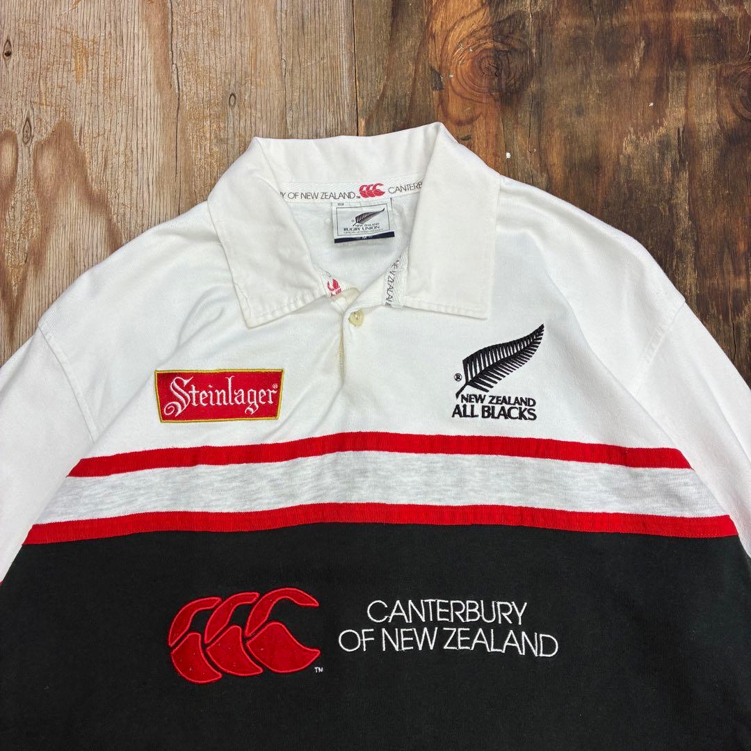 90s CANTERBURY ラガーシャツ オールブラックス ユニフォーム