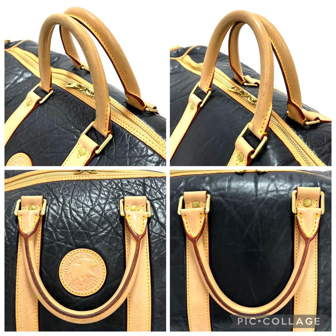 ハンティングワールド　トラベルバッグ　レザー　2WAY　トラベル　旅行