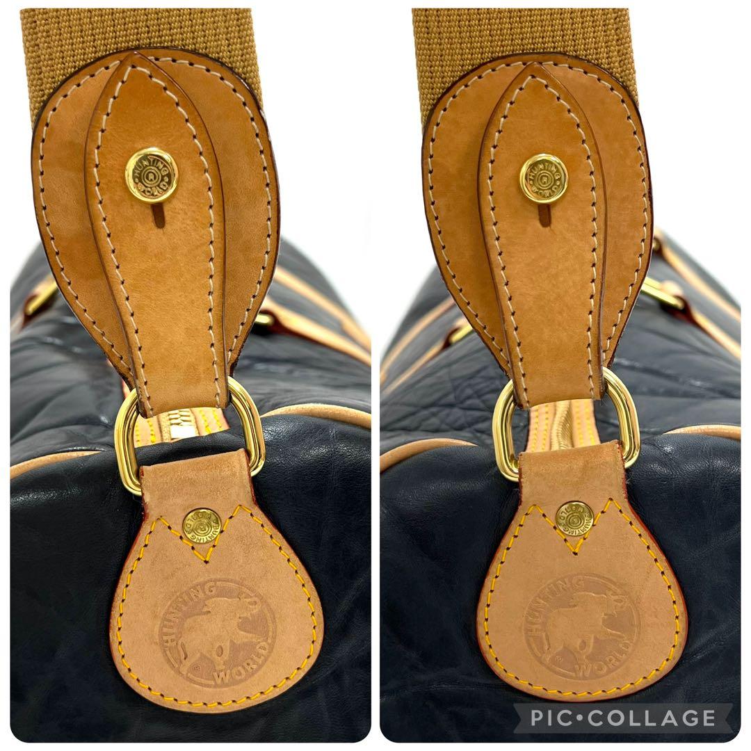 ハンティングワールド　トラベルバッグ　レザー　2WAY　トラベル　旅行