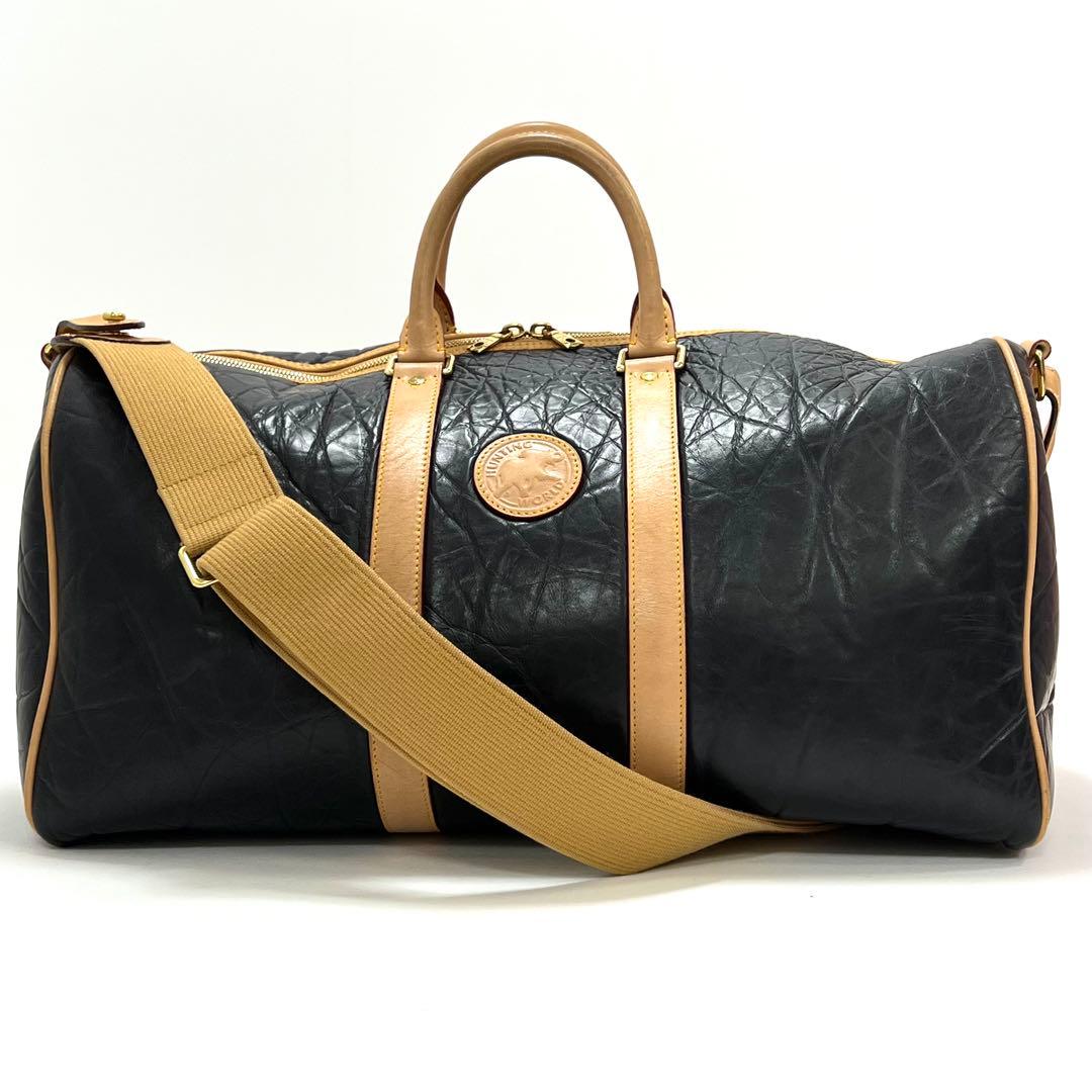 ハンティングワールド　トラベルバッグ　レザー　2WAY　トラベル　旅行