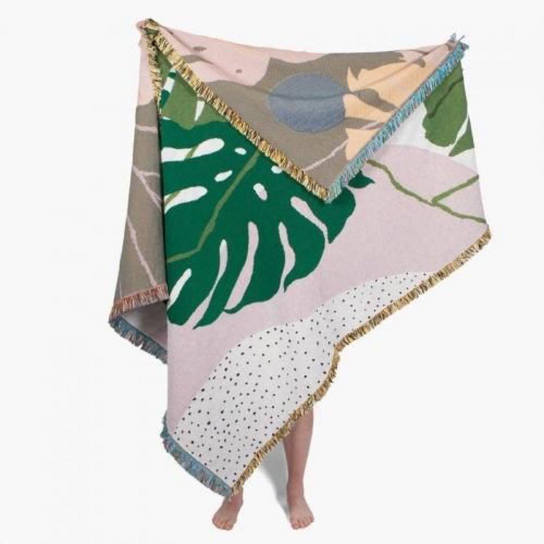 Slowdown studio モンステラ　大判ブランケット