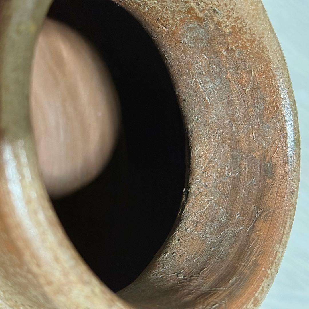 古備前 備前焼 壺 三耳壺 胴陶印