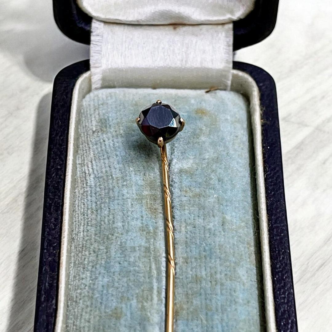 【アンティーク】K18 ヘマタイト ハットピン ジュエリー 京都關川