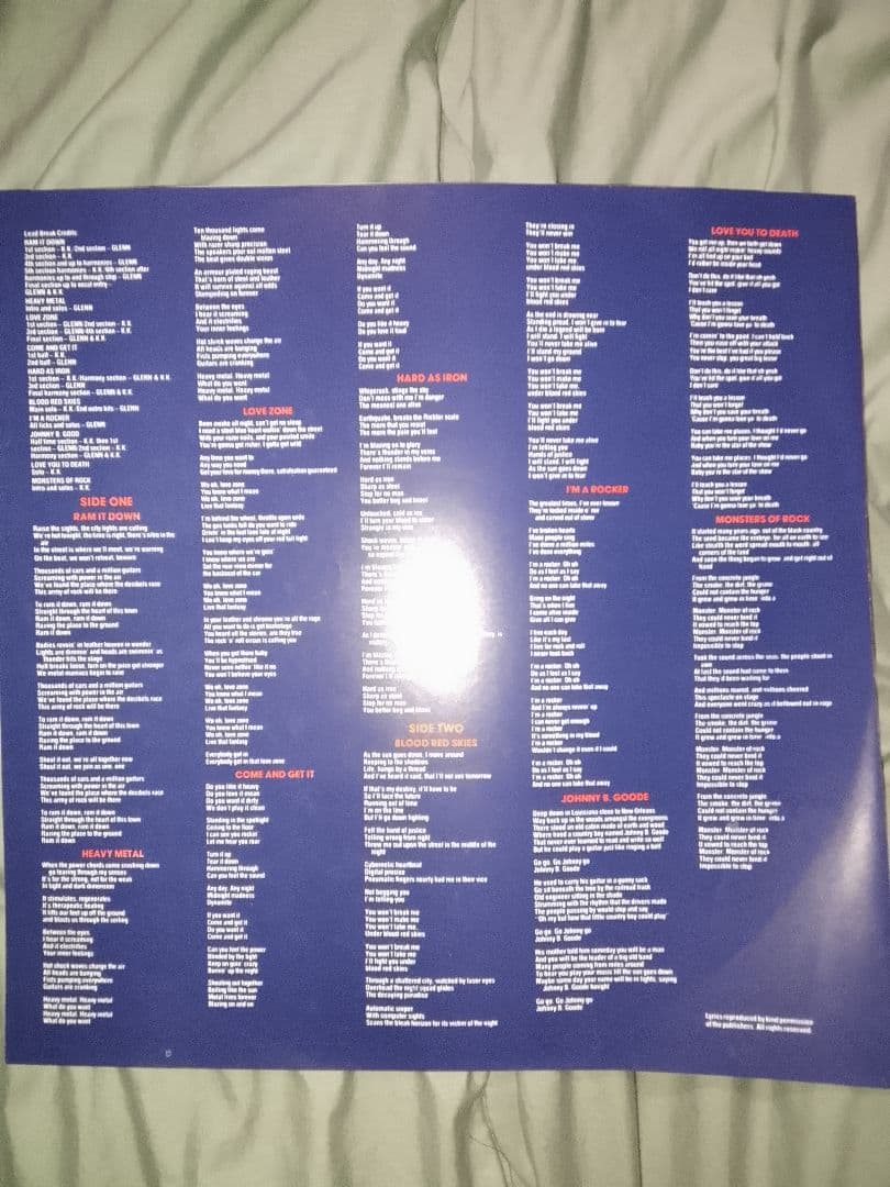 日本盤 帯付 Judas Priest Ram It Down レコード LP