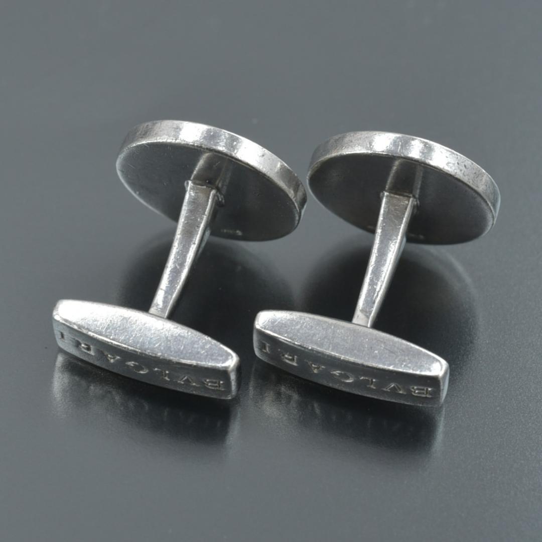 磨き済/美品 ブルガリ BVLGARI カフス オニキス SV 925 シルバー