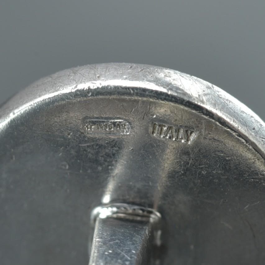 磨き済/美品 ブルガリ BVLGARI カフス オニキス SV 925 シルバー