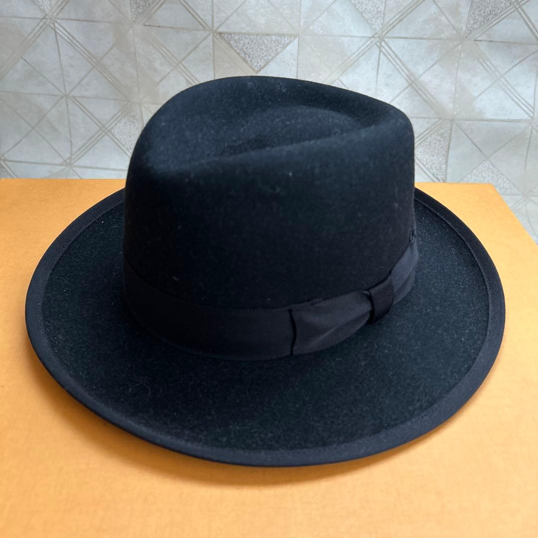 【未使用】JOHN B. STETSON COMPANY フェルトハット 黒