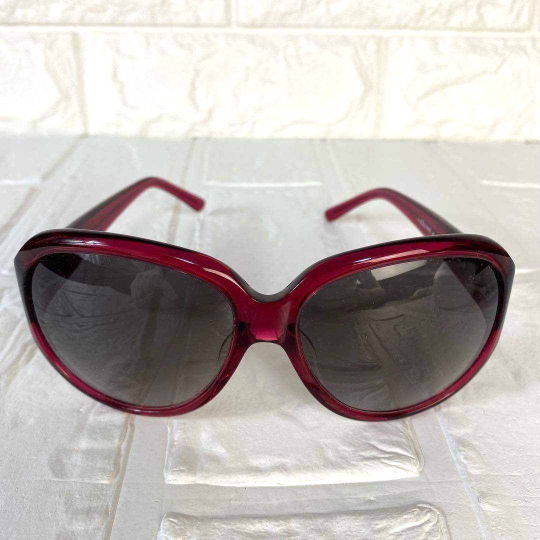 【美品】CELINE　セリーヌ　サングラス　SC1758G レッド　ケース付き