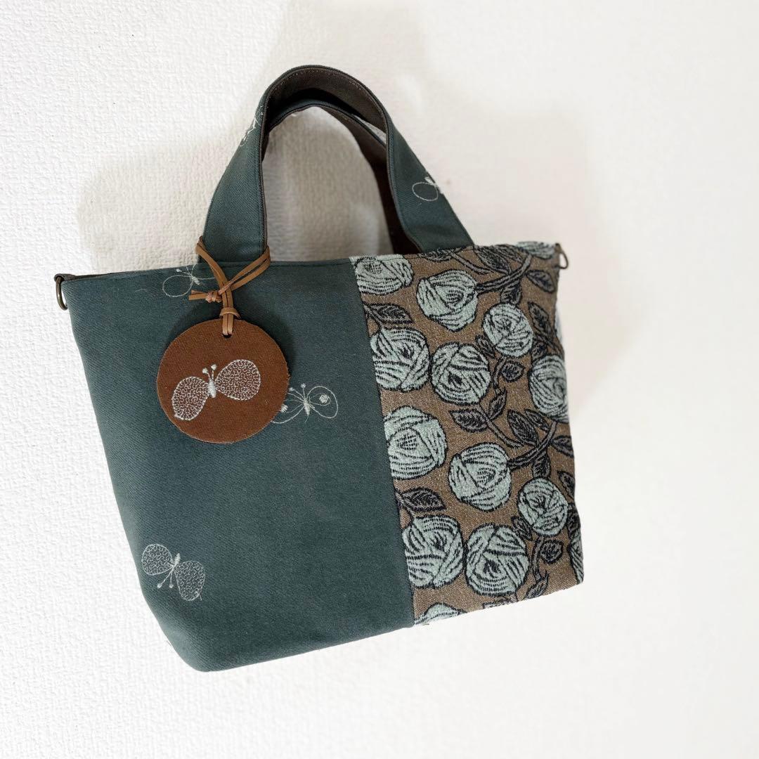 j*n様 ミナペルホネン＊トートバッグ＊rosy ＋choucho＋pomppi