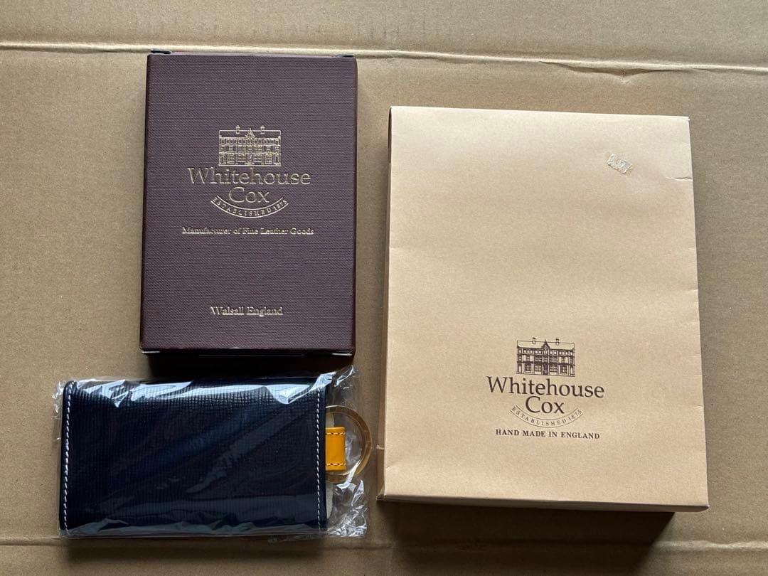 m*5様 Whitehouse Cox s9692 キーケース ネイビー/イエロ