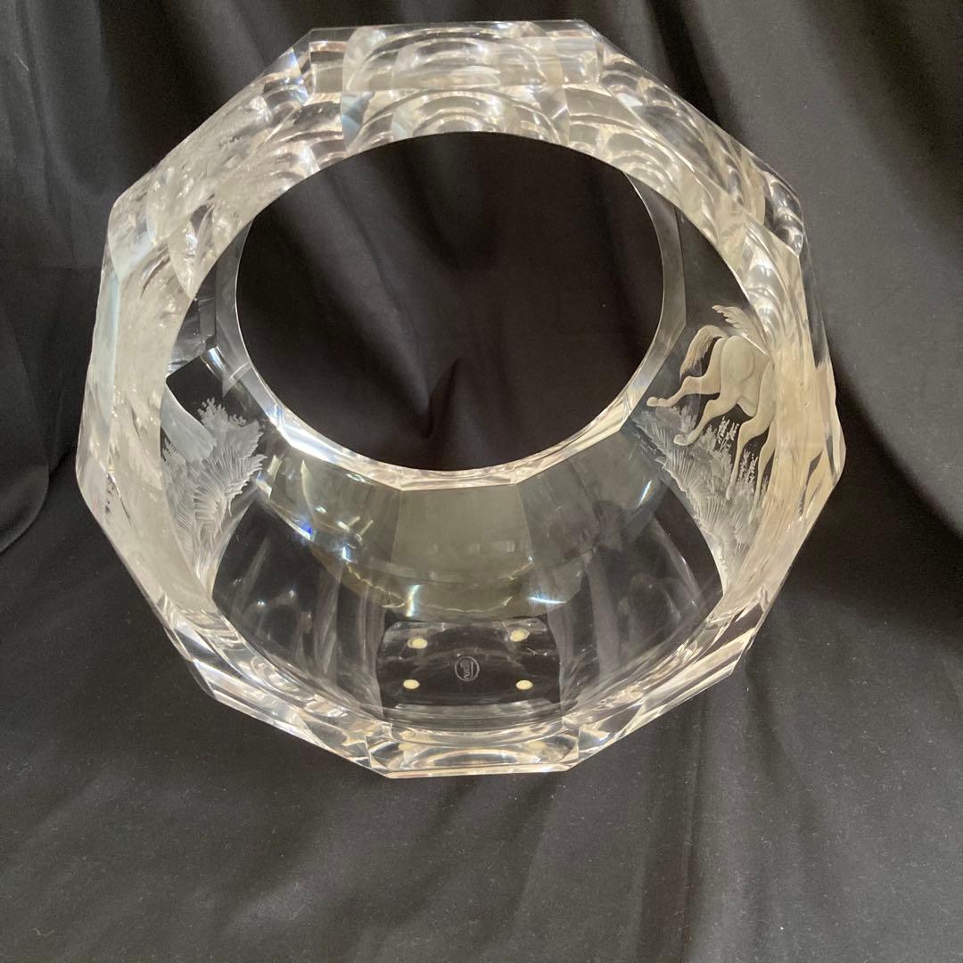 モーゼル　花瓶　馬　高さ約26cm