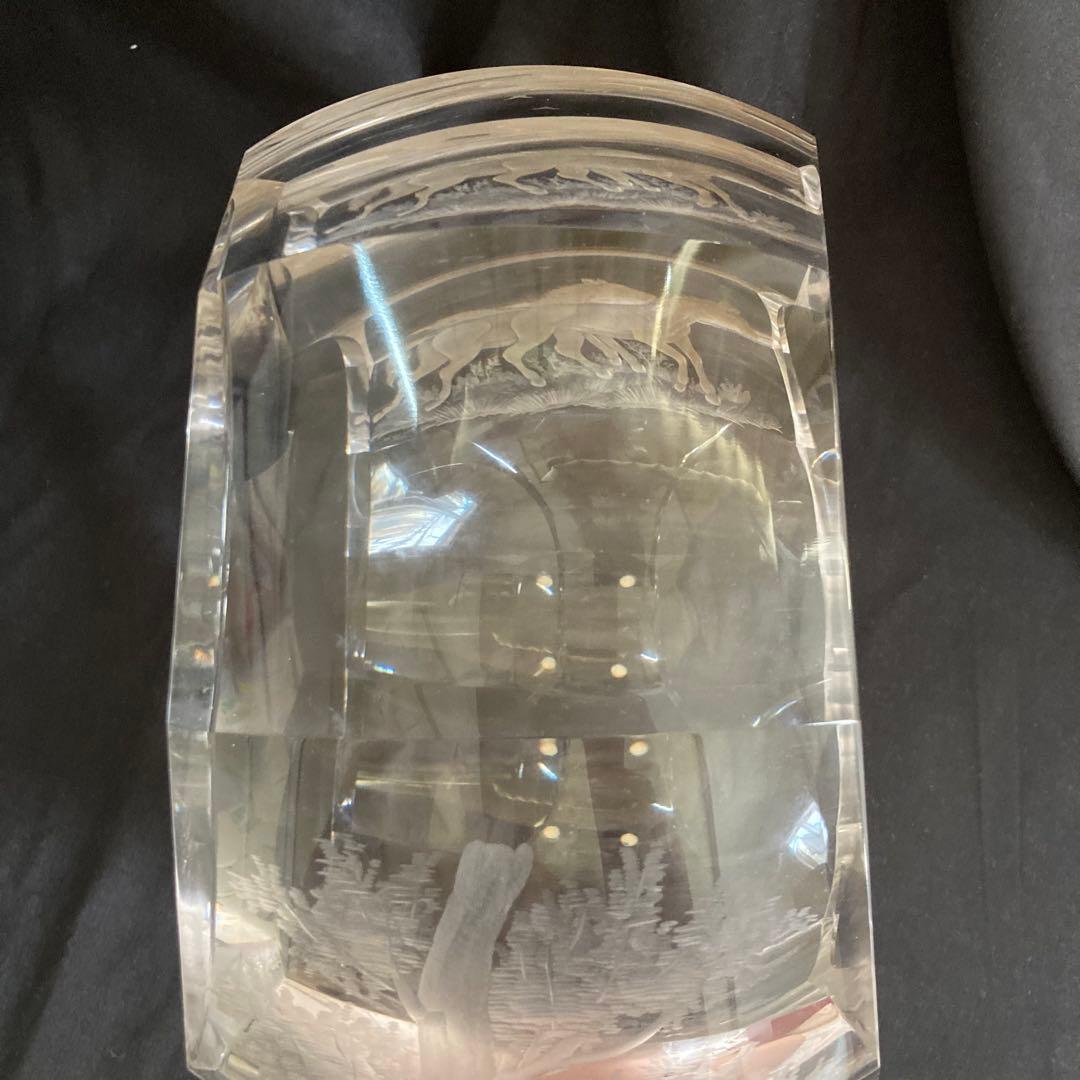 モーゼル　花瓶　馬　高さ約26cm