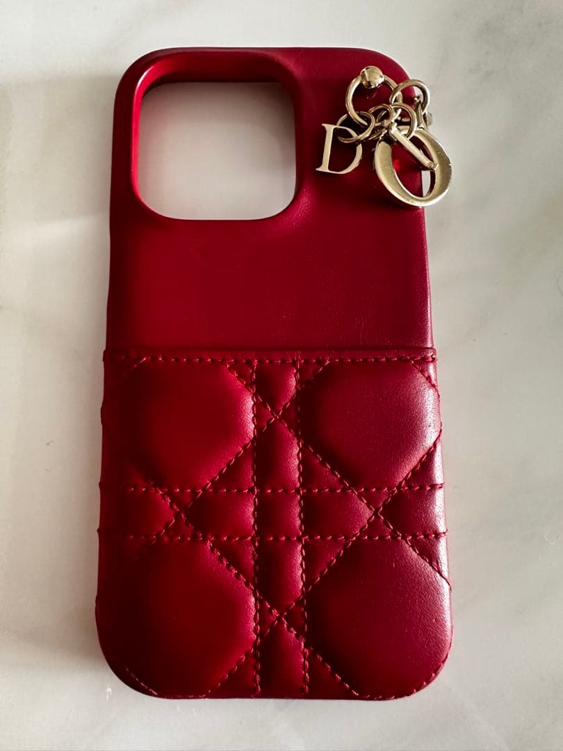 美品Lady Dior iPhone 14pro カナージュ ラムスキン ケース