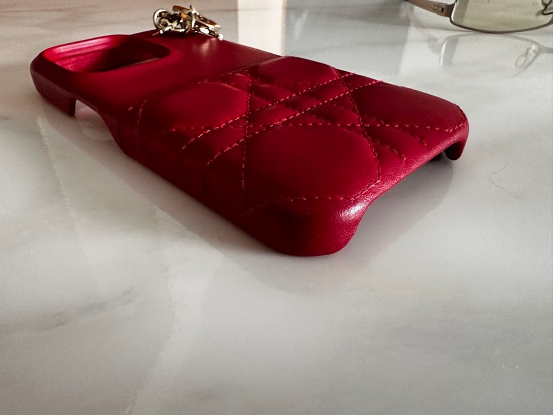 美品Lady Dior iPhone 14pro カナージュ ラムスキン ケース