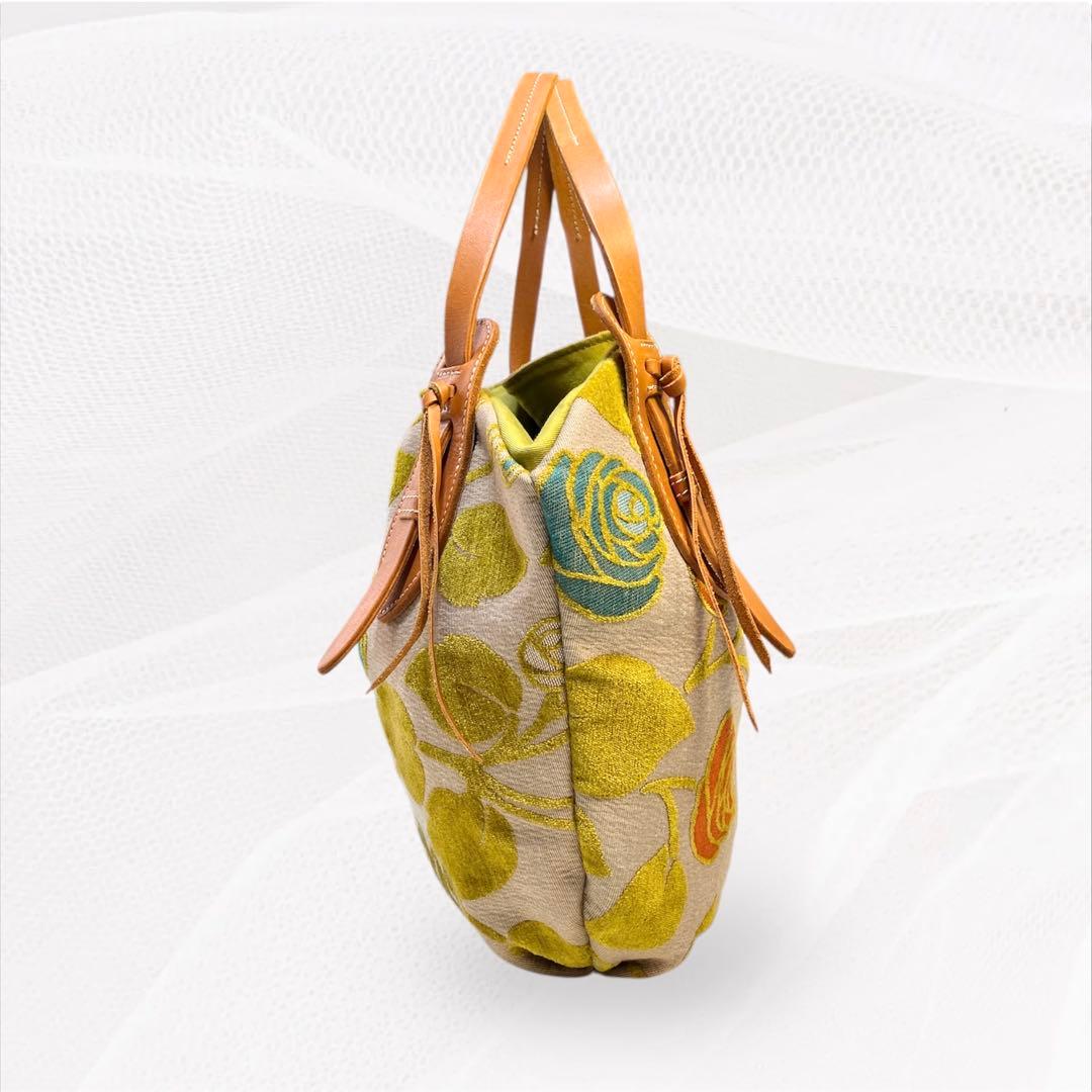 ハンドメイド✨ミナペルホネンロージーミニラウンドハンドバッグ　花柄