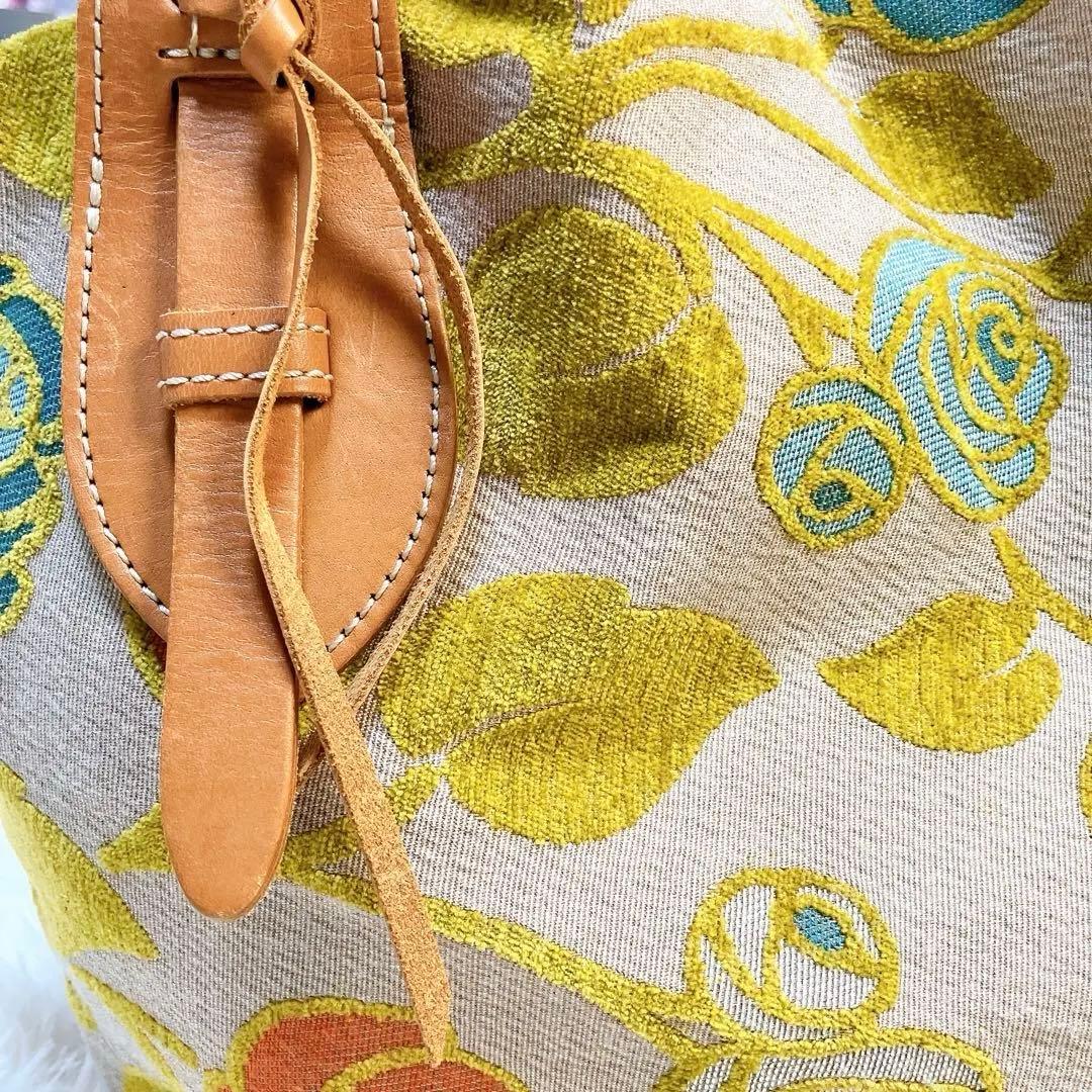 ハンドメイド✨ミナペルホネンロージーミニラウンドハンドバッグ　花柄