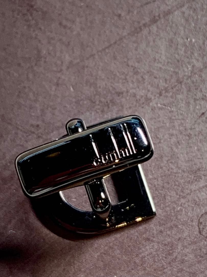 【新品未使用】dunhill Dロゴ　カフリンクス ブラック　定価79200円