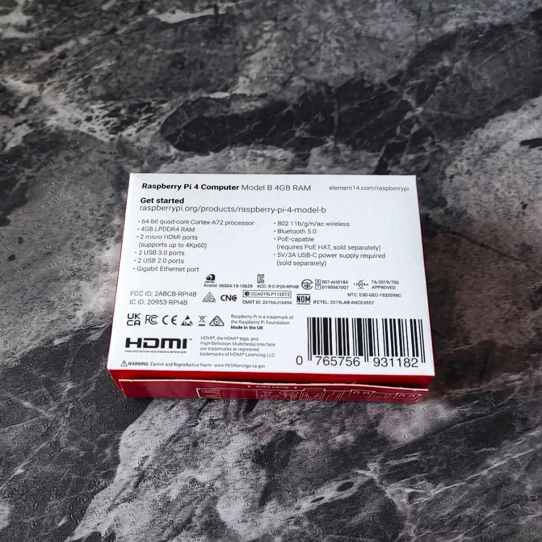 ミニPC Raspberry Pi 4B 4GB