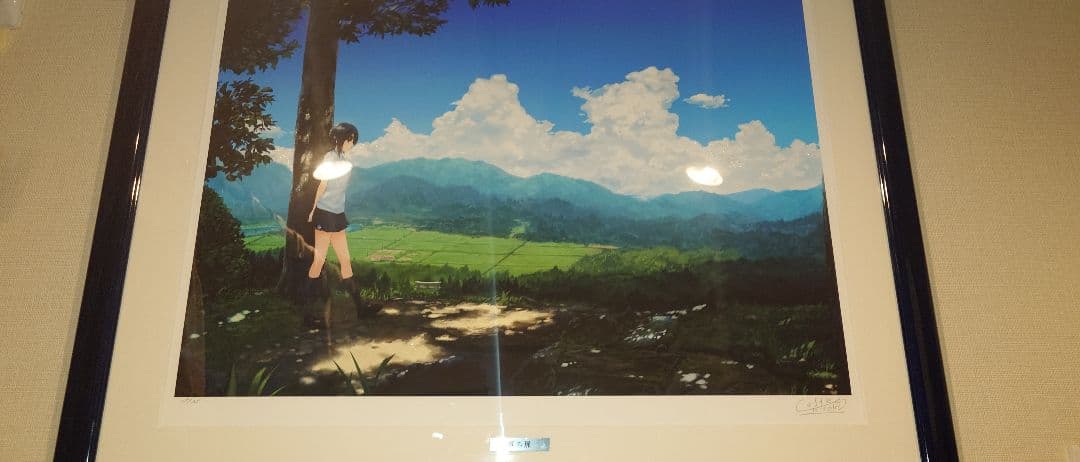 珈琲貴族氏 版画 夏の扉 アールビバン ミクスドメディア