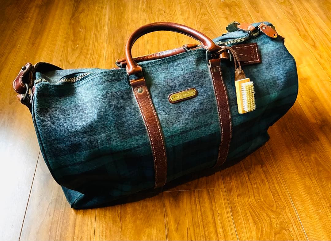 POLO RALPH LAUREN/PVC×レザー/ ボストンバック