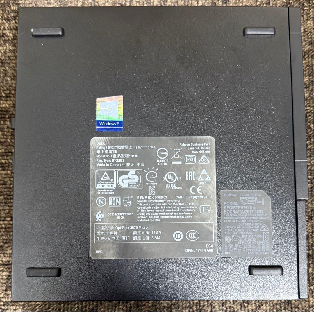 Windowsデスクトップ DELL OptiPlex 3070 micro i5-9500T