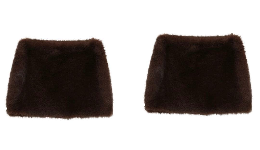 スカート CLANE 25AW FAKE FUR LOW WAIST MINI SKIRT