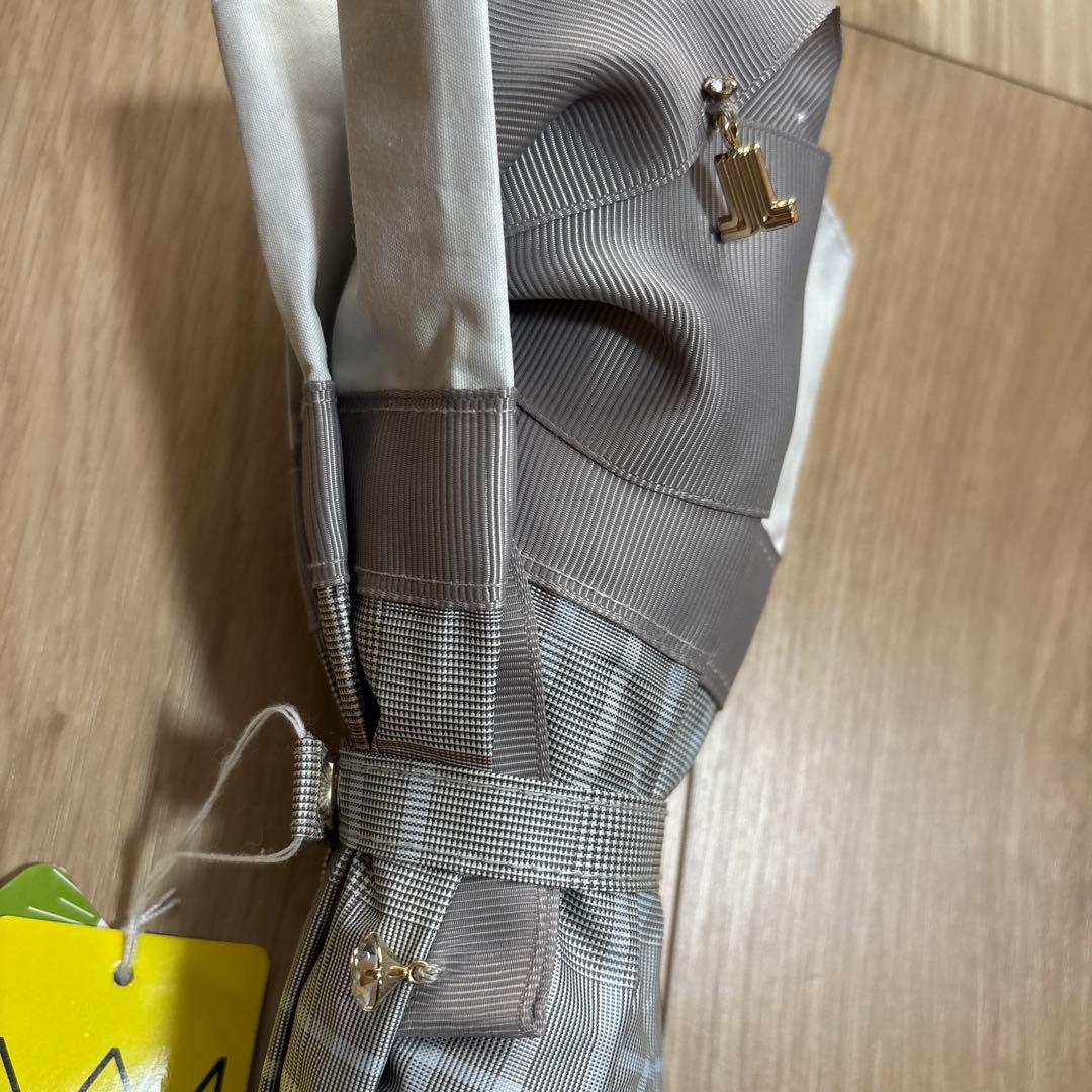 新品未使用 LANVIN en Bleuビジューリボン 晴雨兼用 折りたたみ傘