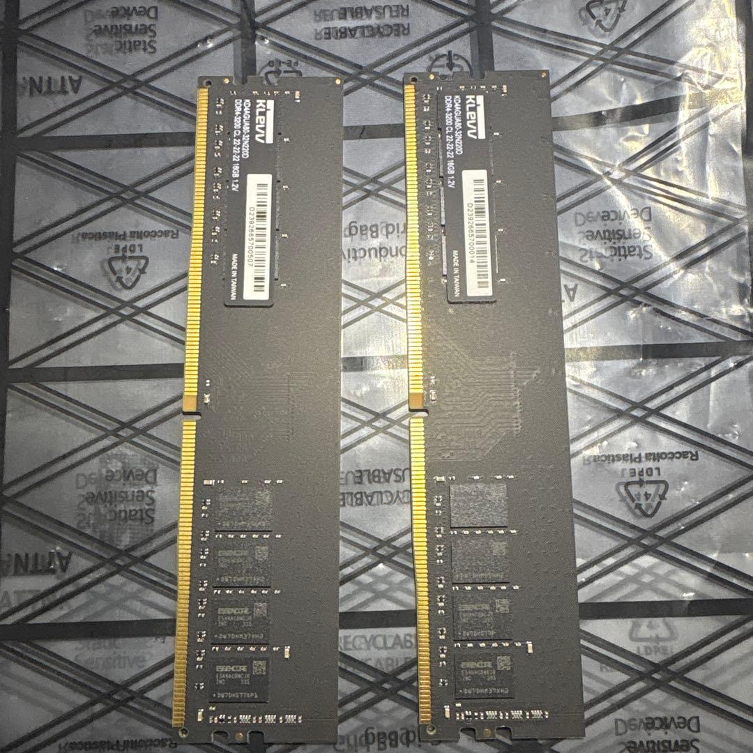 KLEVV DDR4 PC4-25600 16GB x 2枚 32GB