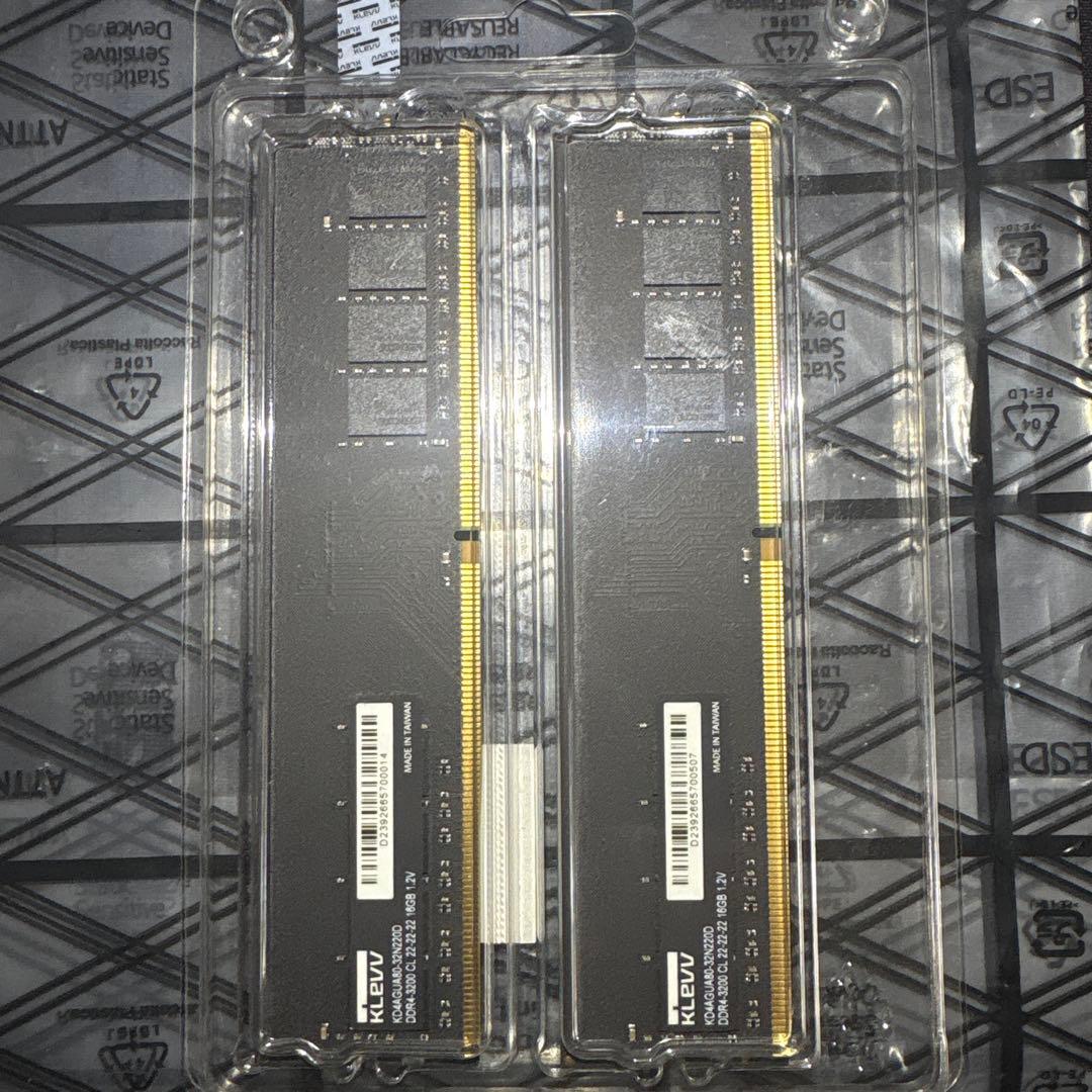 KLEVV DDR4 PC4-25600 16GB x 2枚 32GB