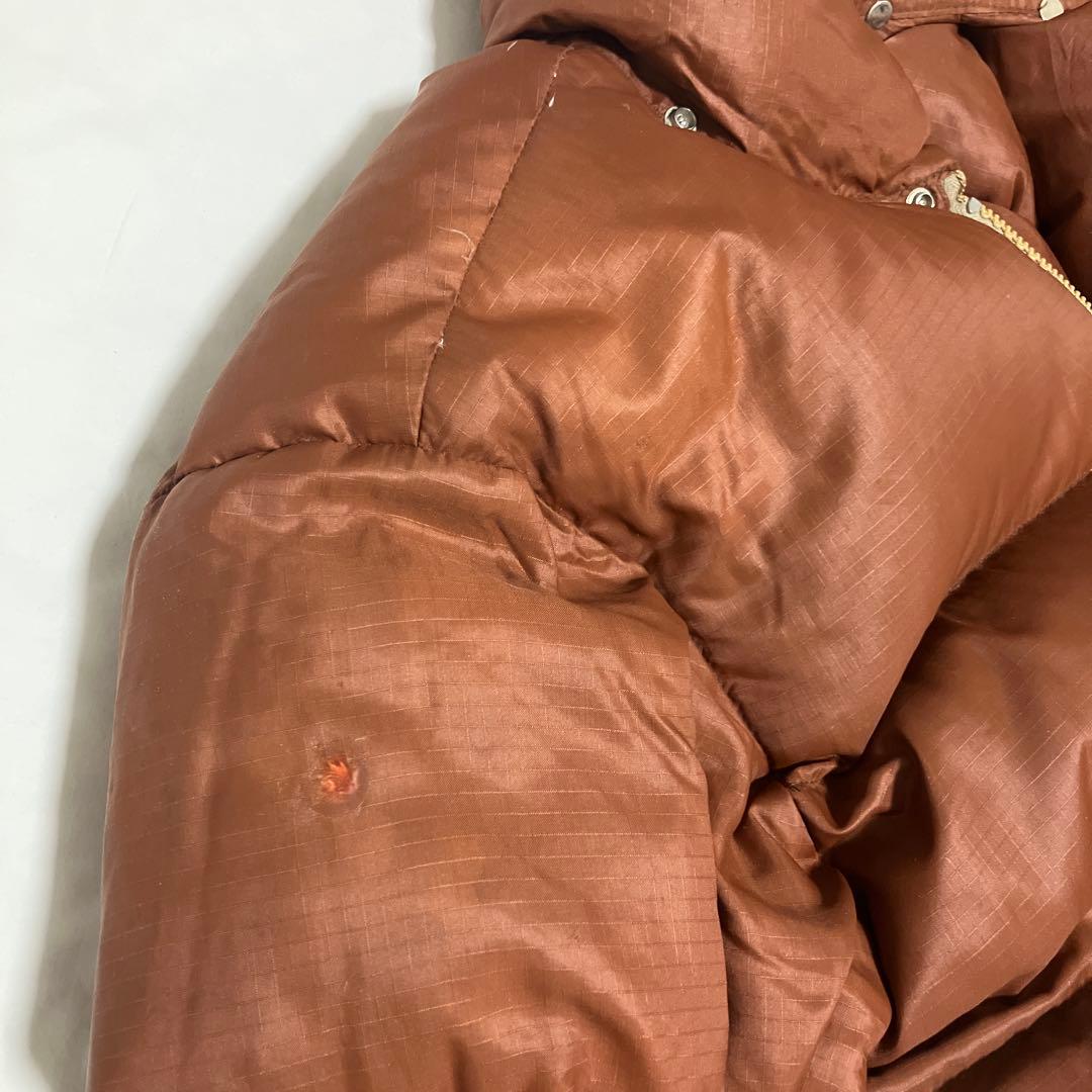 70s ノースフェイス 茶タグ ナイロン ダウンジャケット USA製 TALON
