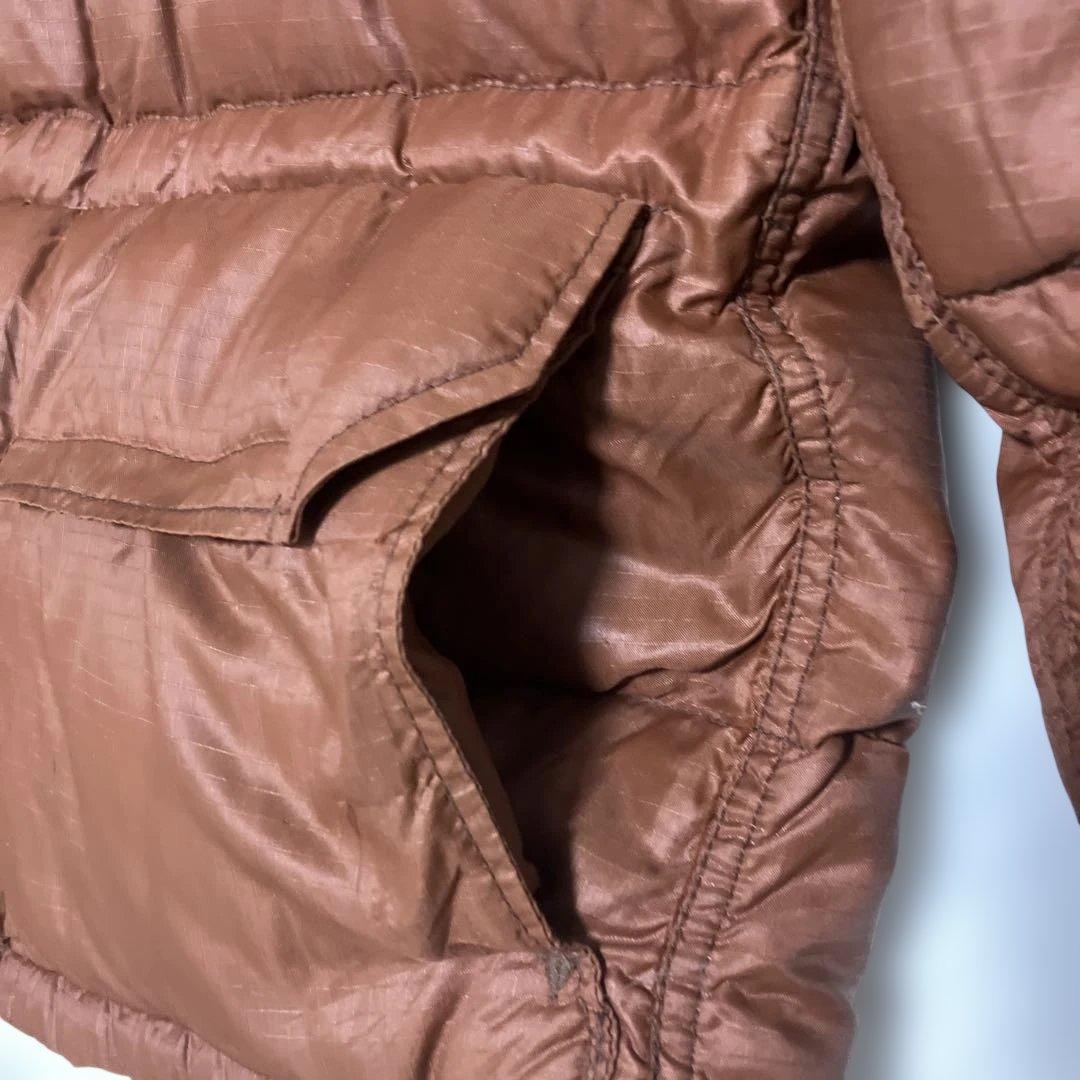 70s ノースフェイス 茶タグ ナイロン ダウンジャケット USA製 TALON