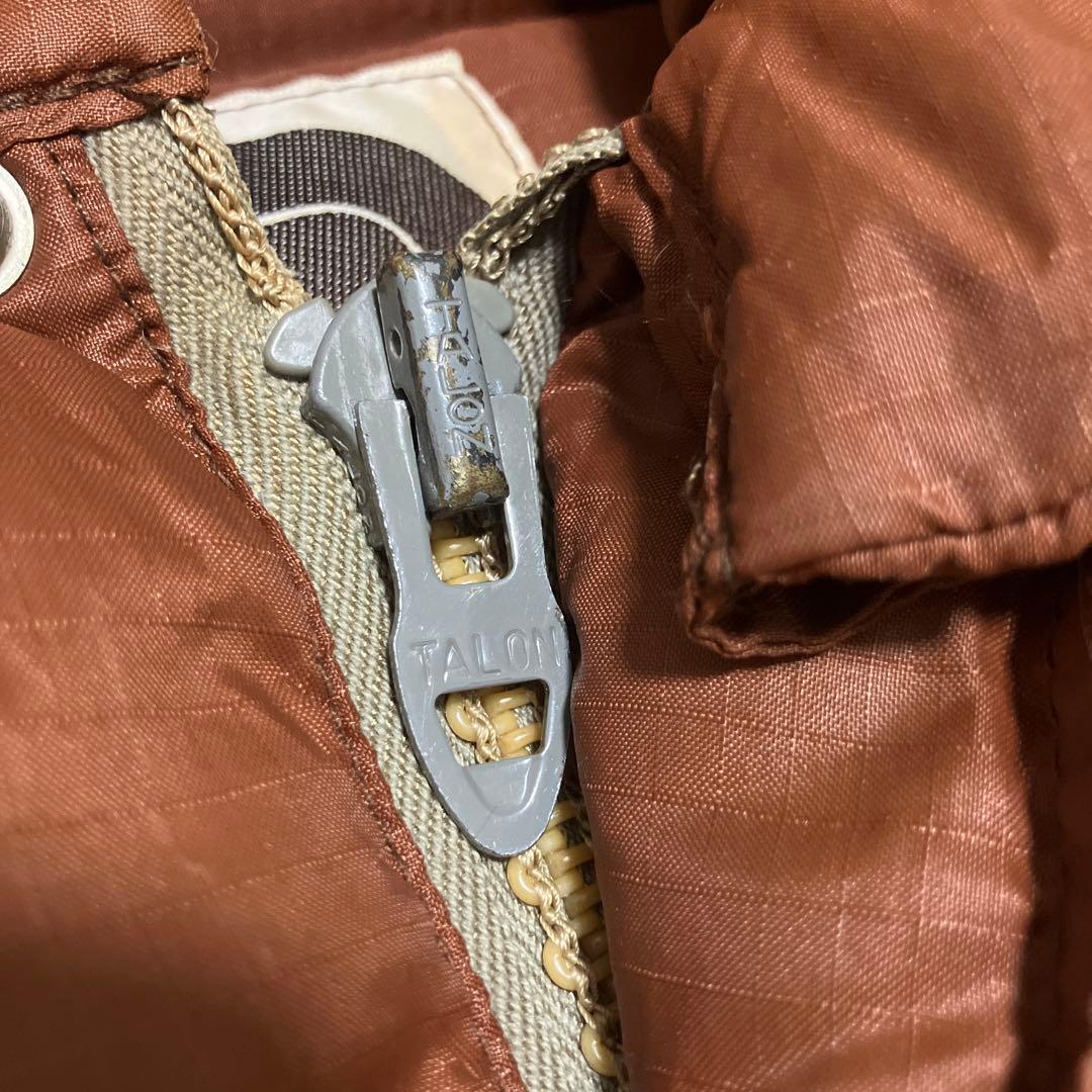 70s ノースフェイス 茶タグ ナイロン ダウンジャケット USA製 TALON