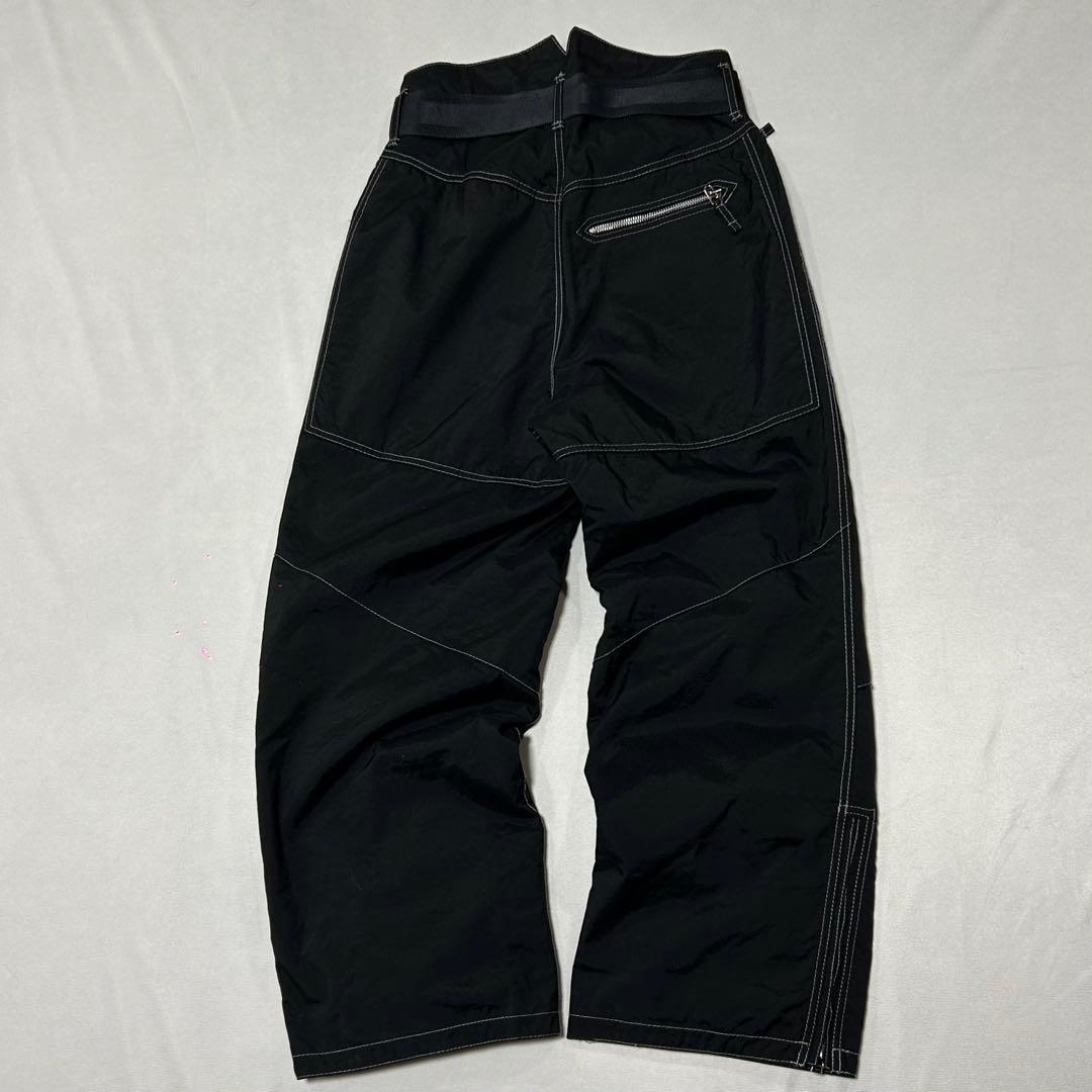 90s JETSET ナイロン スノボ バギーパンツ Tech 極太 刺繍