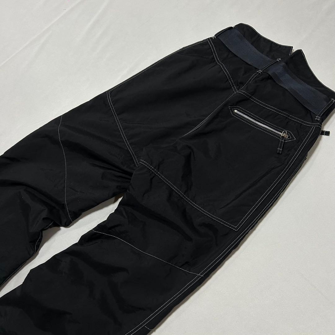 90s JETSET ナイロン スノボ バギーパンツ Tech 極太 刺繍