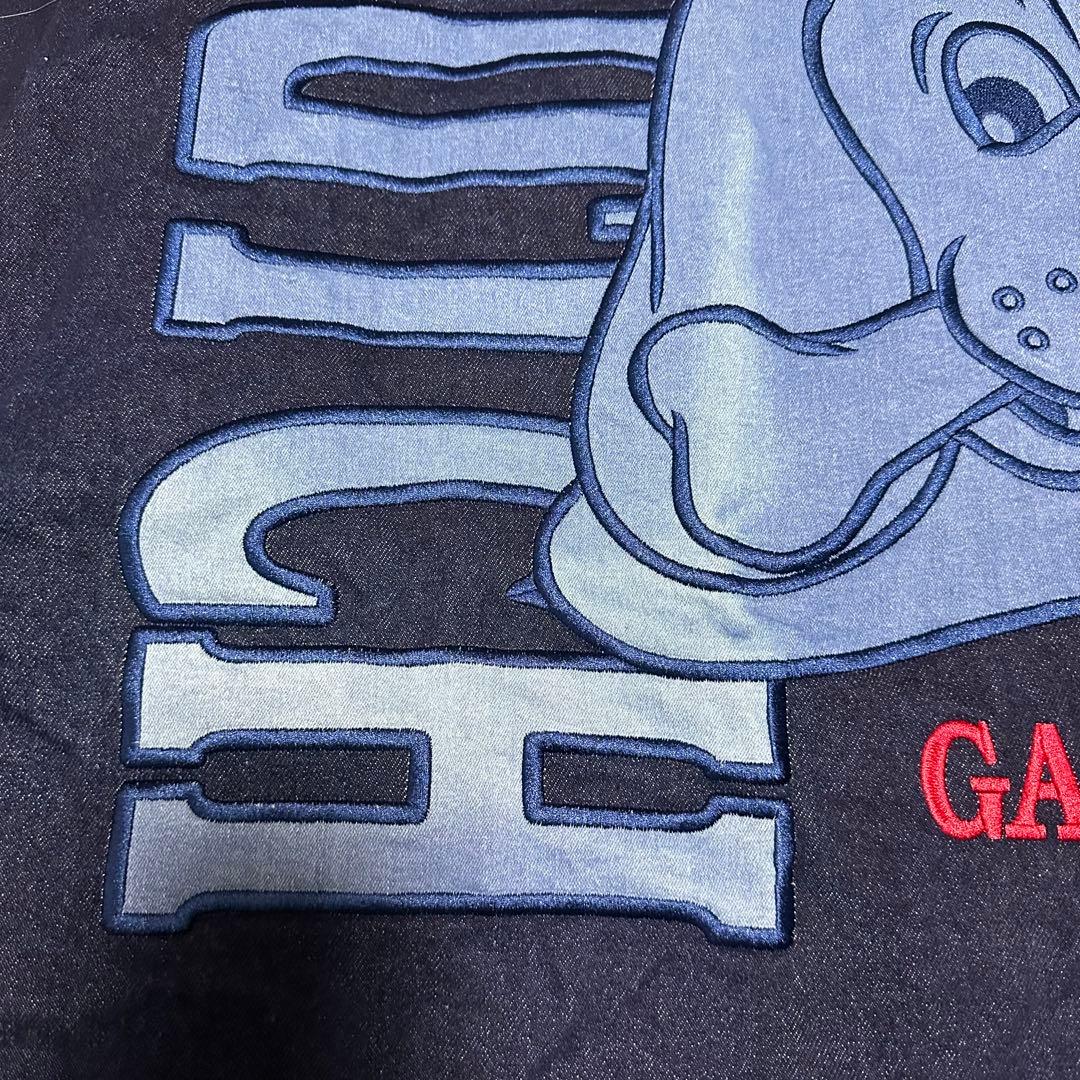 ガルフィー　デニムジャケット　セットアップ　ドローコード　y2k 大型犬　XL