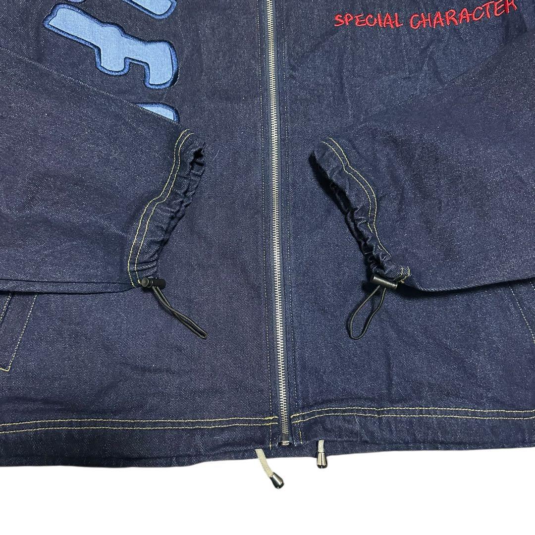 ガルフィー　デニムジャケット　セットアップ　ドローコード　y2k 大型犬　XL