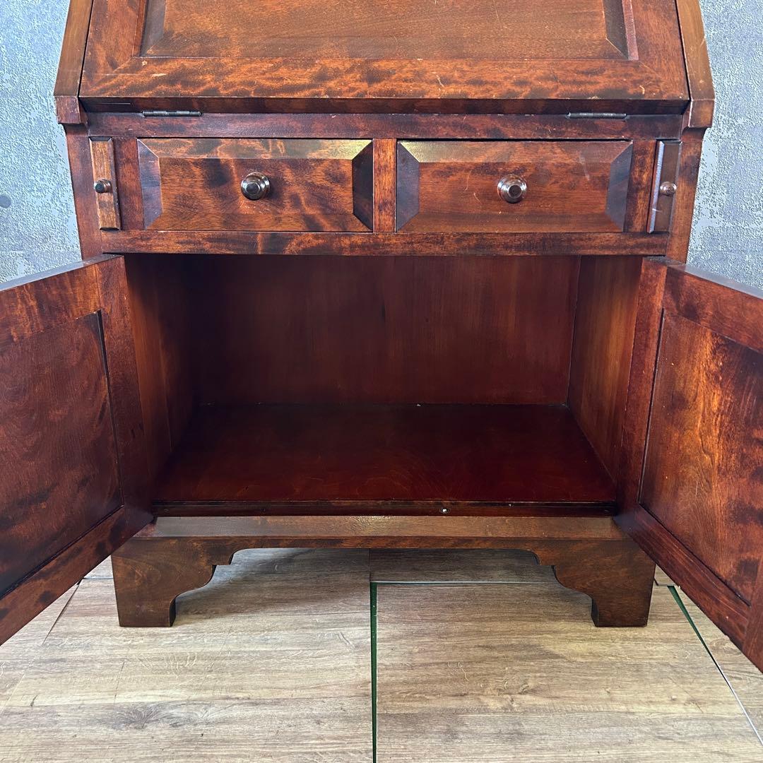 ꧁北海道民芸家具 ホクミン꧂ライティングビューロー デスク 机 書斎 チェスト