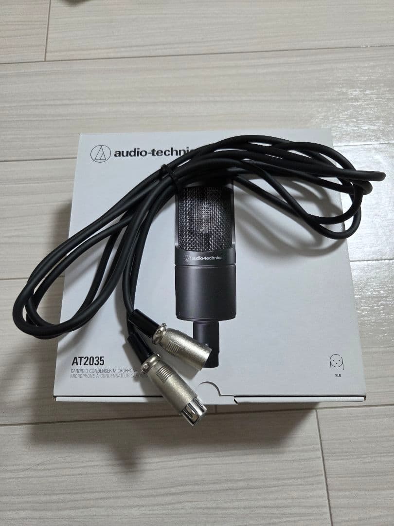 オーディオテクニカ AT2035 コンデンサーマイク XLRケーブル付き