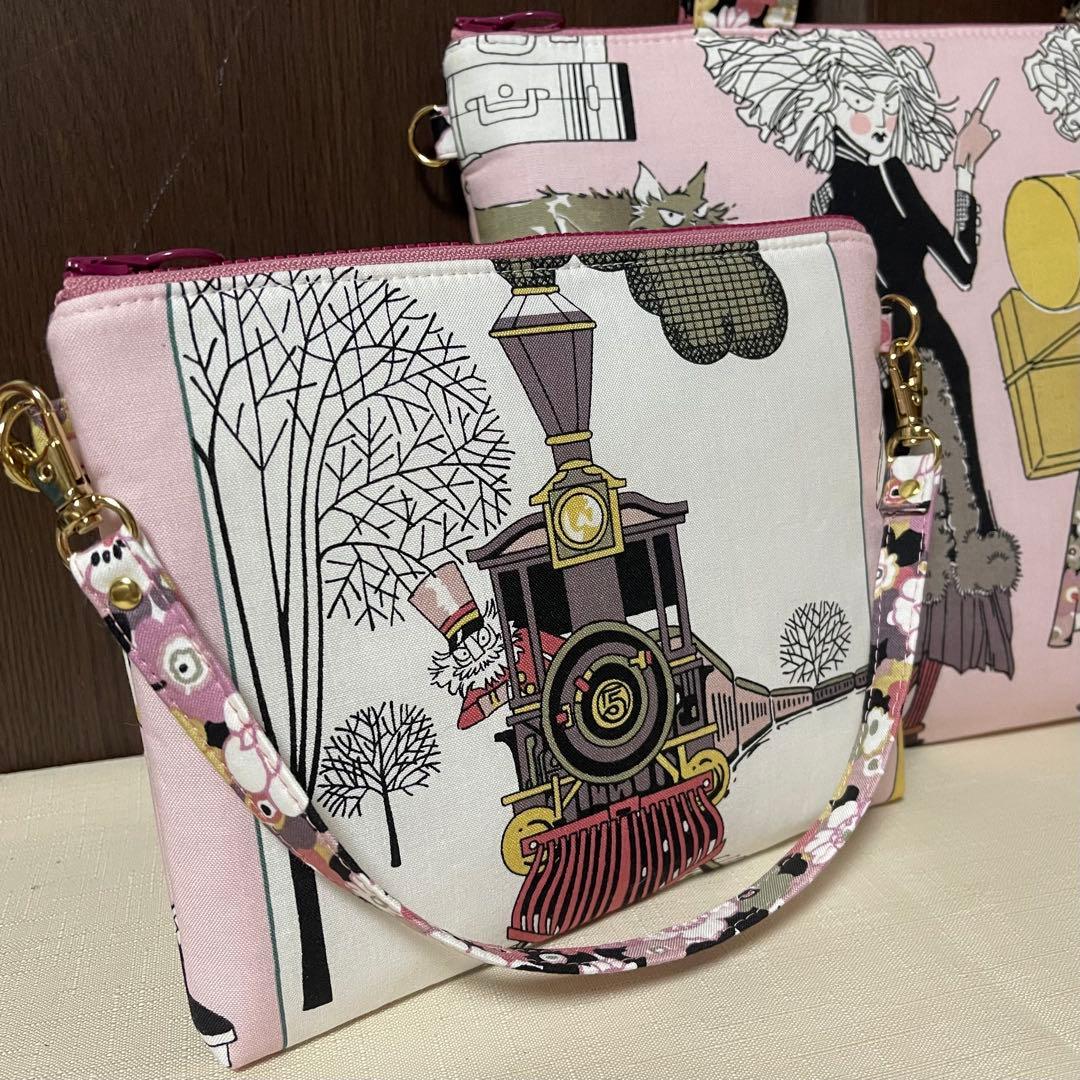 ♡ゲッタウェイピンクで2個♡ハンドメイド　アレキサンダーヘンリー