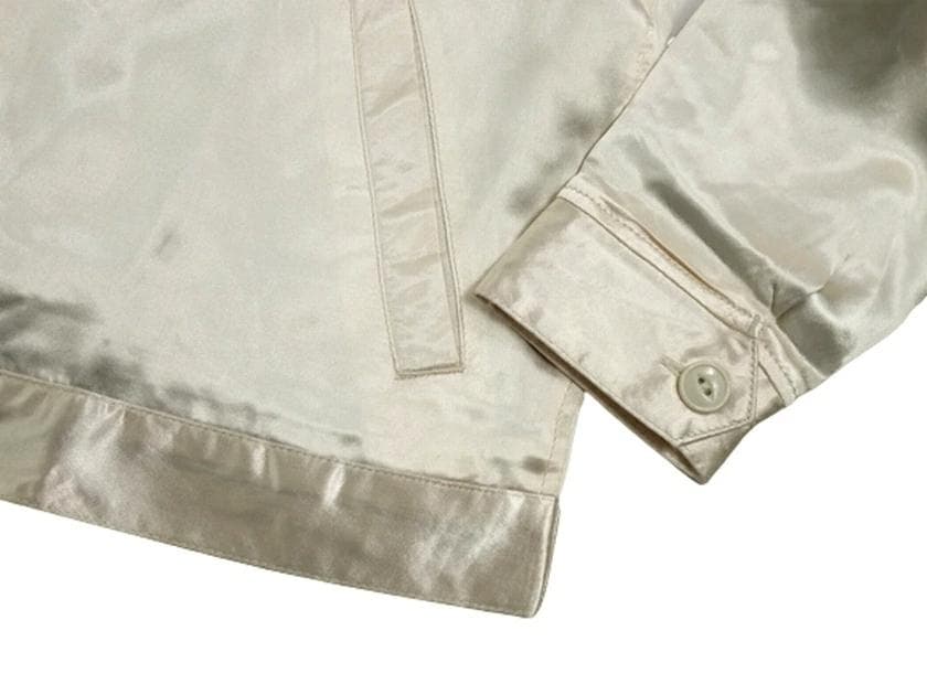 ショット バック刺繍 スーベニアジャケット スカジャン サテンジャケット F