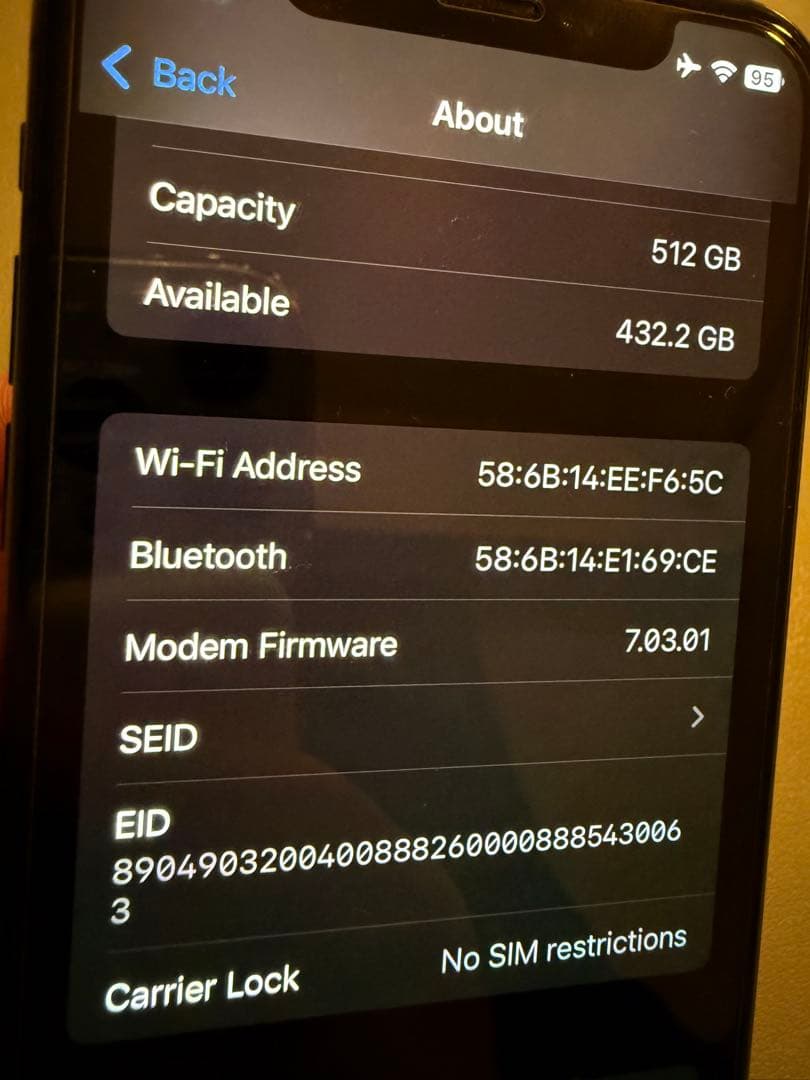 Apple iPhone XS スペースグレー 512gb SIM フリー