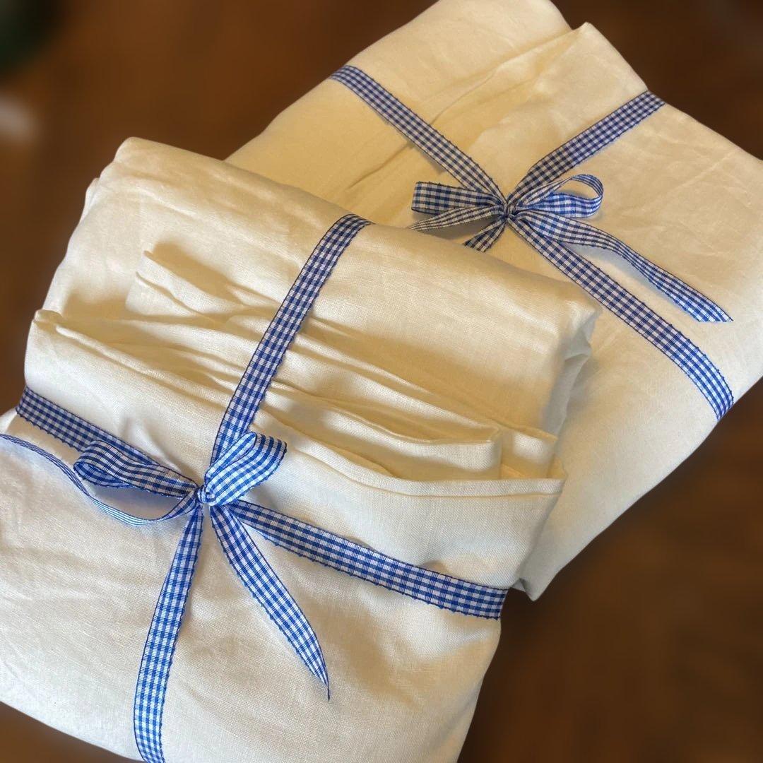 ❣️いりこ❣️ 無印良品　掛け布団カバーシングル2枚セット　平織麻100%